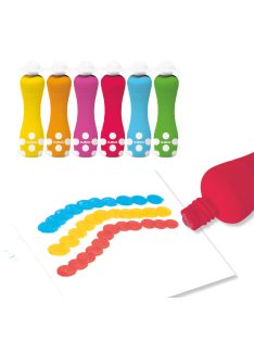   Djeco marok filc készlet 6 színben - Pontozó színezés - 6 foam markers