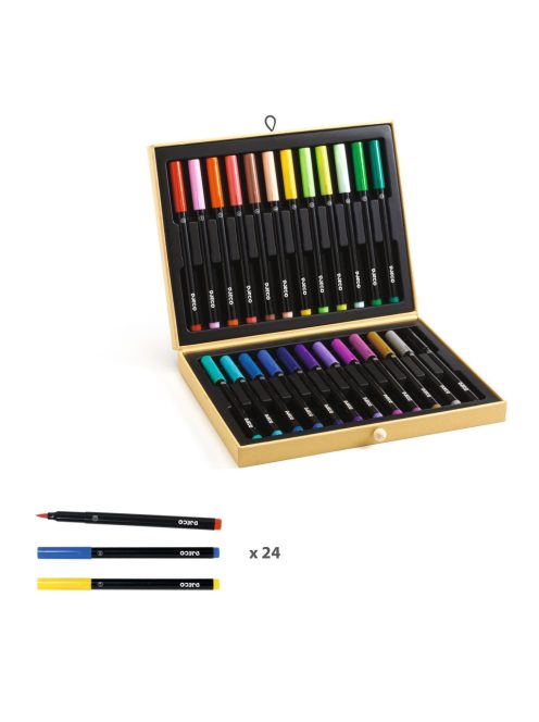 Djeco ecsetfilc készlet - Első festő filcek 24 db - First brush pens box