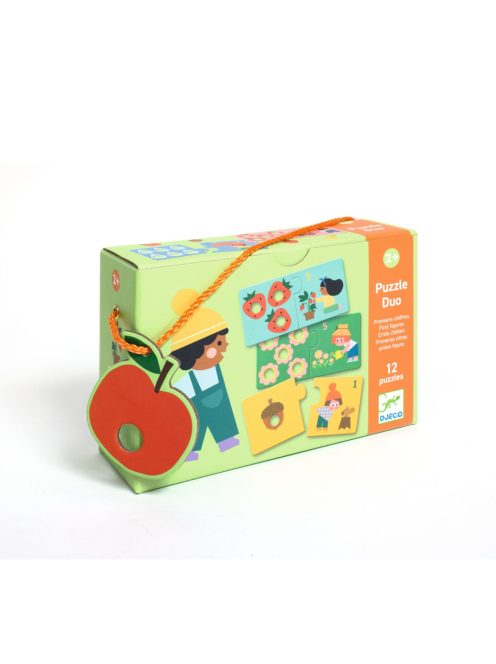 Djeco párosító puzzle - Számpárosító, 24 db-os - First figures