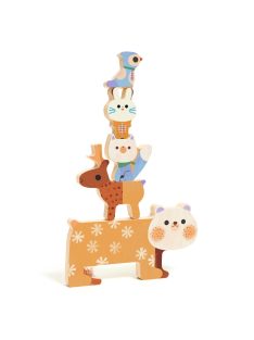   Djeco formaillesztő, formaberakó - Állati magas - Woody Stack
