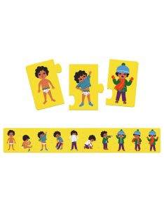   Djeco sorozatkirakó puzzle - Öltözködés, 10 db-os - I am dressing up