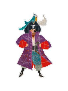   Djeco óriás puzzle - Kalóz Éliás, 36 db-os - Elliott the pirate