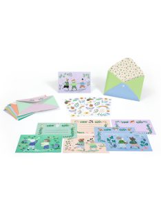   Djeco: lovely Paper Meghívó készlet - Állati parti - Animal Fanfare
