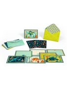 Djeco: Lovely Paper Meghívó készlet - Dínó parti - Cric croc, Dino Rock !