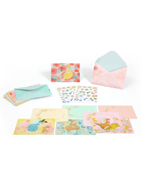 Djeco: Lovely Paper Meghívó készlet - Tündér egy napra - Fairies for a day