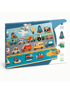   Djeco Formaillesztő, formaberakó - Járműpark - Puzzlo Vroom