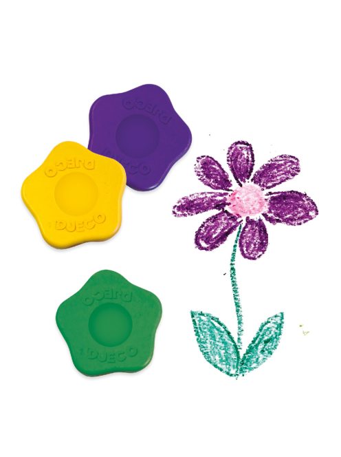 Djeco marokkréta készlet - 12 színű virágforma - 12 flower crayons for toddlers