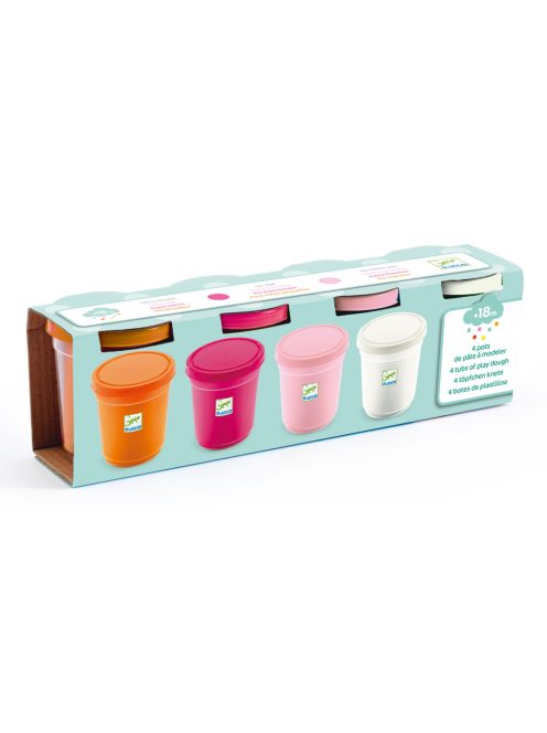 Djeco - Pillegyurma - 4 tubs of play dough, Sweet