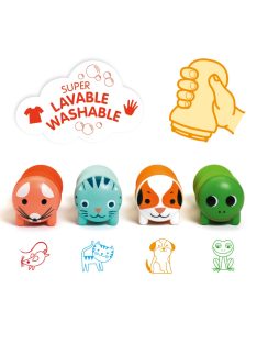   Djeco - Design by Bélyegzők kicsiknek - Kerti állatok - Stamps fort littles ones - Garden animals