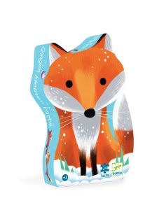   Djeco Formadobozos puzzle - Gyömbér a kis róka, 24 db-os - Ginger, little fox