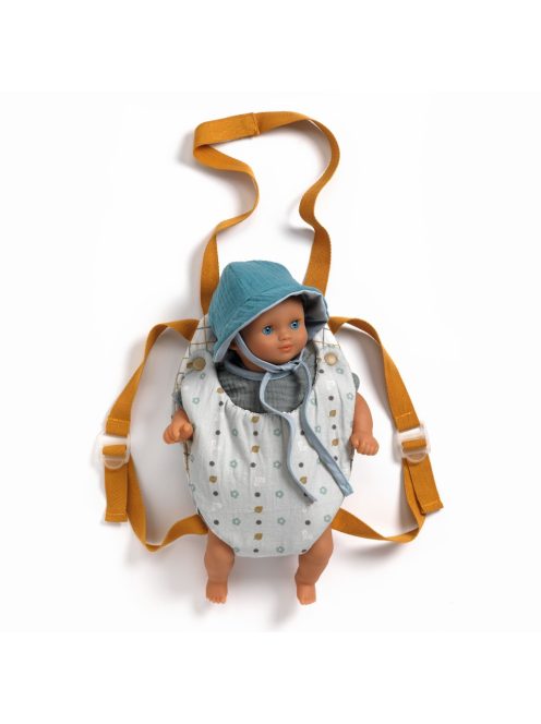 Djeco: Pomea Babahordozó - Kékes-szürkés - Baby Carrier Blue Gray