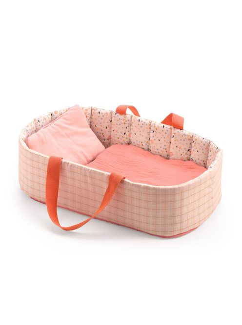 Djeco: Pomea Mózeskosár - Halvány rózsaszín - Bassinet Pink Lines