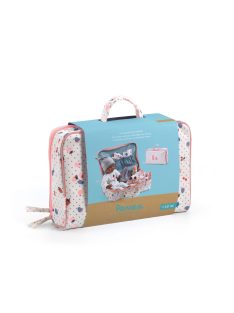   Djeco: Pomea Játékbaba kiegészítőkkel - Cseri bőröndje - Cerise's suitcase