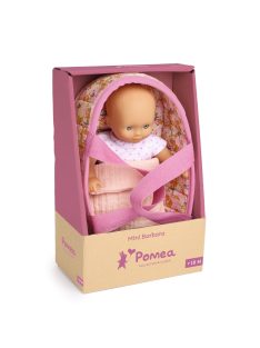   Djeco: Pomea Játékbaba Mini, 20 cm - Barbara mózeskosárral