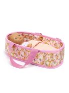 Djeco: Pomea Játékbaba Mini, 20 cm - Barbara mózeskosárral
