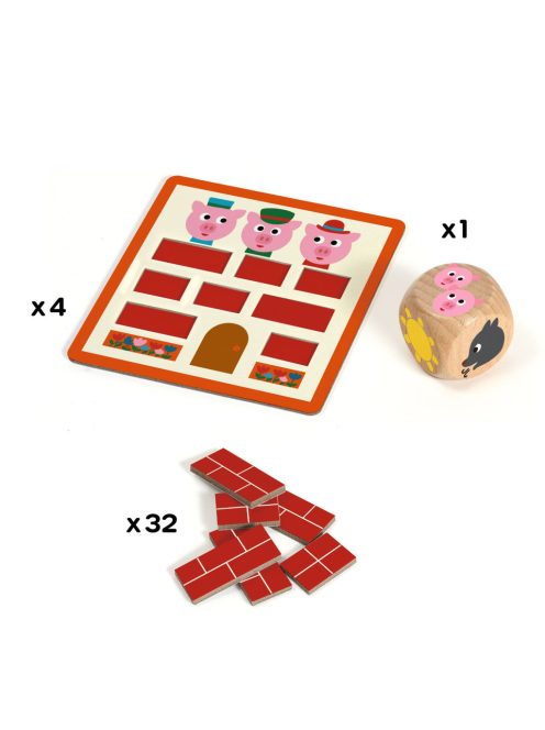 Djeco Koca kocka – Toc Toc Bricks házépítő társasjáték