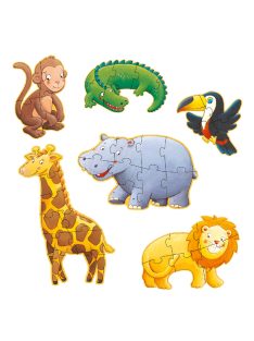   Óriás puzzle - Marmoset és barátai, 4-6-9 db-os - Marmoset and friends
