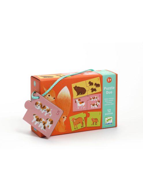 Párosító puzzle - Kié a kölyök, 24 db-os - Baby animals