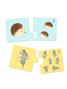   Párosító puzzle - Kié a kölyök, 24 db-os - Baby animals