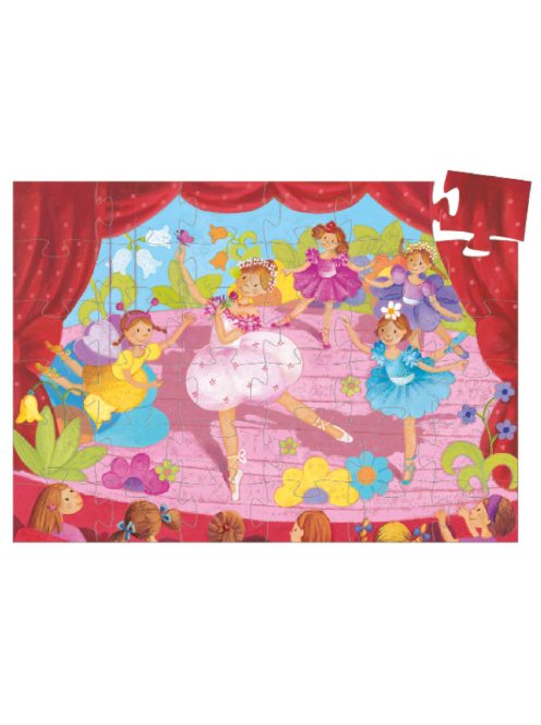 Formadobozos puzzle - Balerina virággal, 36 db-os - The ballerina with the flower