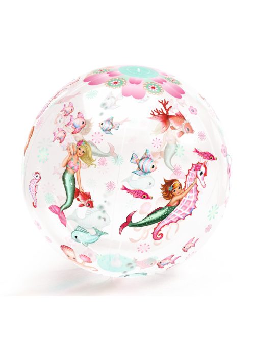 Djeco : felfújható labda, Ø 35 cm - Sellős labda - Mermaid Ball