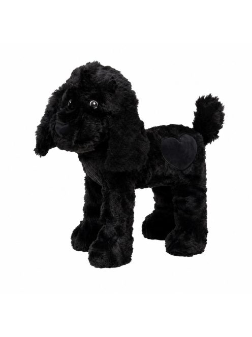 Névre szóló plüss kutya - 35 cm - fekete