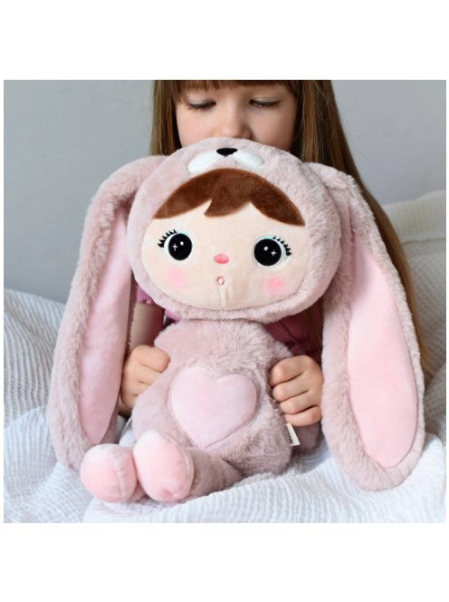 Névre szóló plüss nyuszi - 50 cm - púder rózsaszín 