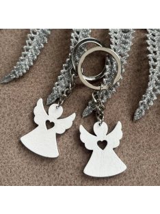 Angyalka kulcstartó fehér