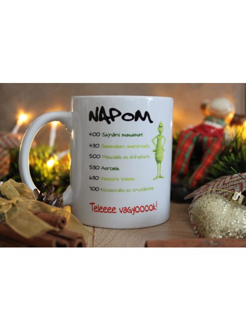 Grincs napirend bögre
